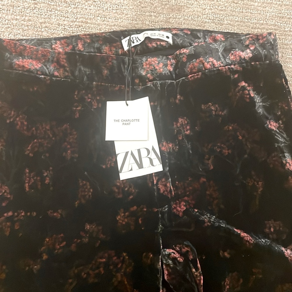 NWT Zara “The Charlotte” velvet pants